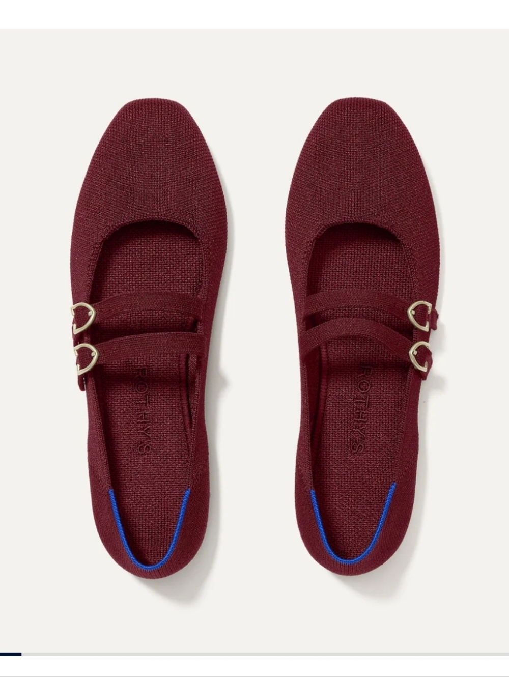 Rothy's Double Buckle Mary Jane Cabernet NWT sz 11